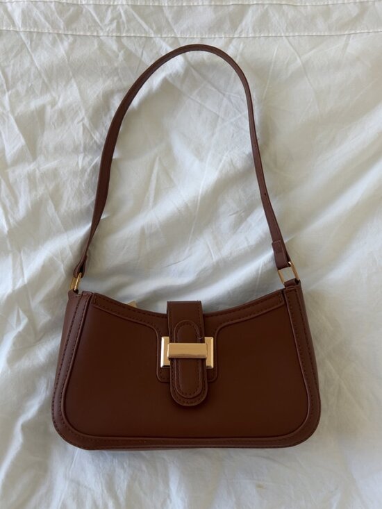 SHEIN Handbags - Classic Brown Baguette Shoulder Purse